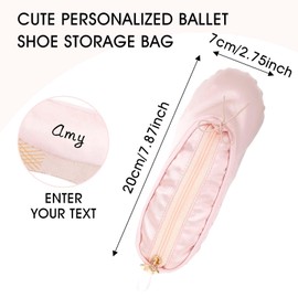 Tucnoeu Ballet Shoe Makeup Bag,Ballerina Slipper Makeup Pouch Bag,pink Portable Bow Makeup Bag Small Cosmetic Bag Mini Makeup Bag Dance Bag for Girls