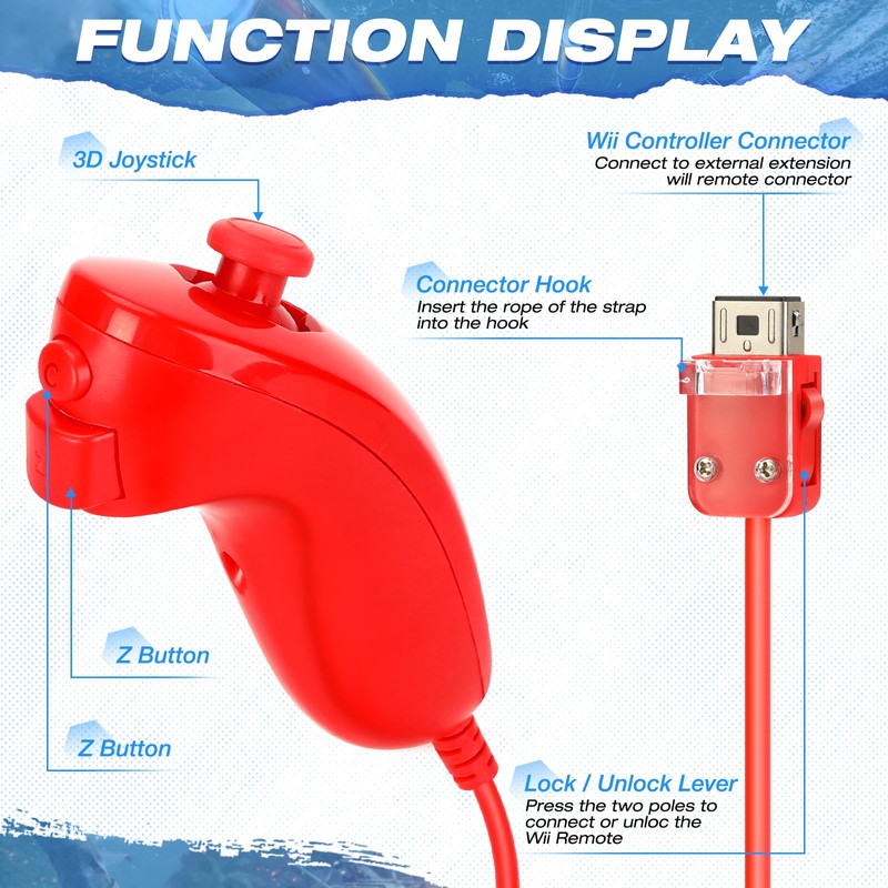 2 Pack FISUPER Remote Controller with Motion Plus for Wii/WII