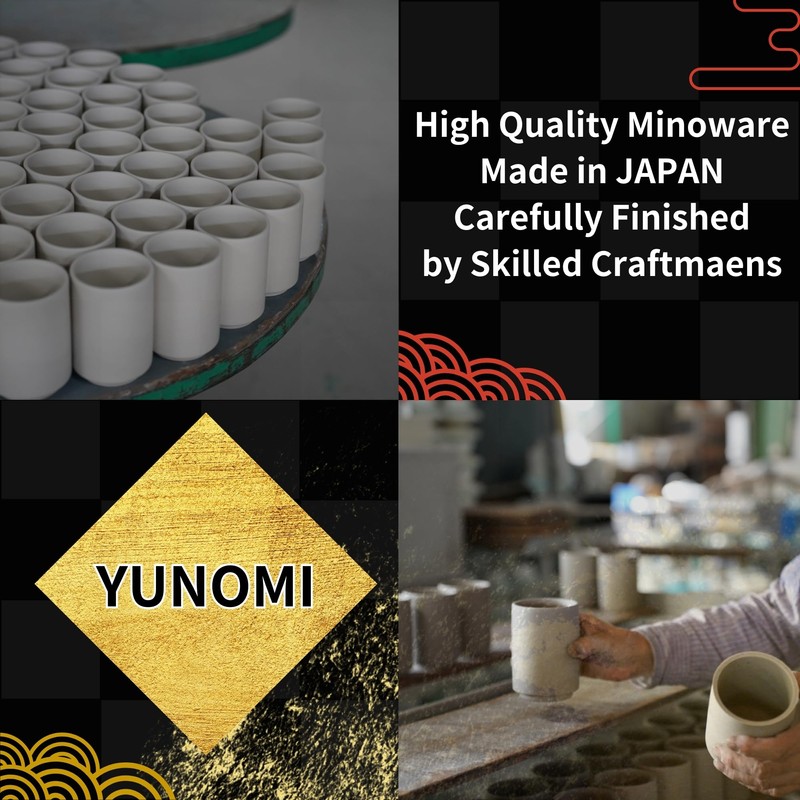 LOVE LOVE JAPAN Japanese Tea Cups Sushi-Yunomi Mino Ware With