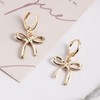 Gold Bow Earrings Dainty Gold Earrings for Women Small Hoop