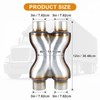 Cabtherlyn Exhaust X Pipe, Universal 3" Dual Inlet/Outlet Stainless Steel