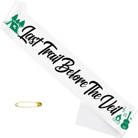 JXYCBZYing Last Trail Before The Veil Bachelorette Sash, Mountain Bridal Shower/ Hiking Camp Bride to Be Sash for Bachelorette Wedding Engagement Party Supplies Decorations, Ideas, Gifts, Favors