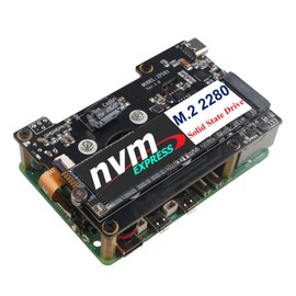 ZDE ZP581 PoE HAT PCIe to M.2 Key M NVMe SSD Adapter Board Power Over Ethernet with Onboard Cooling Fan for Raspberry Pi 5 Support M.2 NVMe SSD 2230 2242 2280 802.3af/at Network Standard