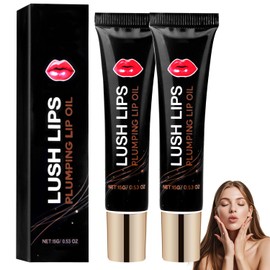 Dandin 2Pcs Plumping Serum Oil, Lip Plumper, Lip Balm, Moisturising Lip Balm, Plumping Lip Gloss, Lip Boosting Serum, Natural Lips Plumping Serums, Reduce Fine Lines, Non-Sticky Gloss