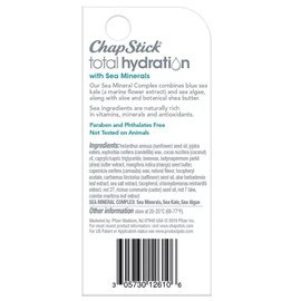 Chapstick Total Hydration Sea Minerals Lip Balm - 0.12oz (Sheer Glow)