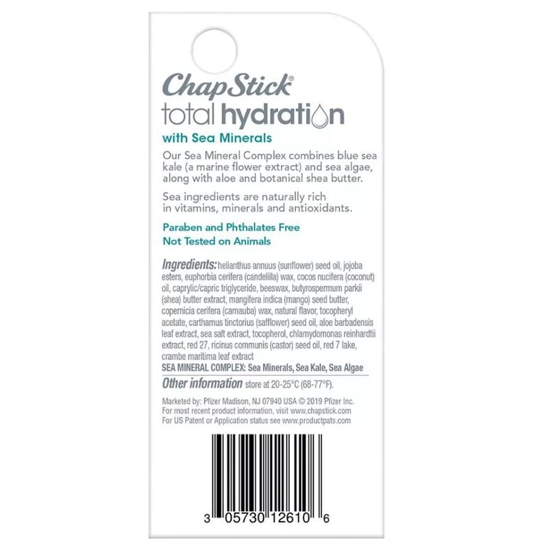 Chapstick Total Hydration Sea Minerals Lip Balm - 0.12oz (Sheer
