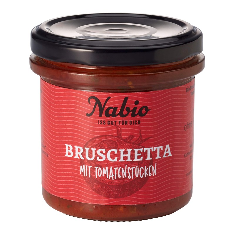 Nabio Bruschetta Tomato Spread, Organic Bread Spread, Vegan, Pack of