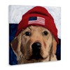 Stupell Industries American Dog in Hat Canvas Wall Art design