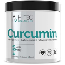 HI TEC NUTRITION Health Line Turmeric Curcumin - Immune System Strengthening Prevents Infections Reduces Free Radicals - 60 Capsules 800mg 1 Capsule 2 Times Daily