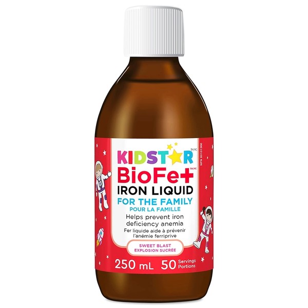 KidStar Nutrients KidStar Nutrients BioFe+ Iron Liquid for the Family,
