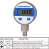 MEASUREMAN 2-1/2" dial, Digital Industrial Pressure Gauge with 1/4" NPT