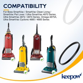 KEEPOW Style R Replacement Belt for Eureka 4870 4872 4874 4875 4880 4885 Series Boss SmartVac, Replace Part 61110, 61110A, 61110B, 61110C (2 Pack)