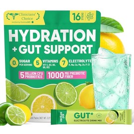 Venture Pal 2-in-1 Hydration Packets + Gut Health Electrolytes Powder - 7 Electrolytes & 5 Vitamins, Probiotics - Sugar Free Liquid Daily IV Drink Mix
