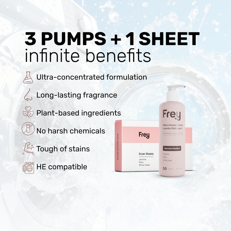 FREY Classic Laundry Bundle – Concentrated Liquid Detergent (Up to