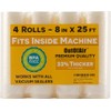 8" x 25' Rolls (Fits Inside Machine) - 4 Pack