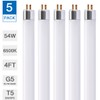 F54T5/865/HO Fluorescent Tube Light Bulb, 46 Inch, 54W, 6500K Daylight,