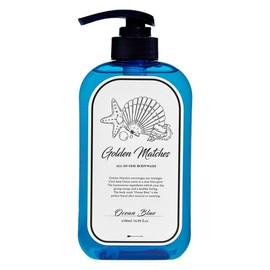 Golden Matches Men's All-in-One Shampoo and Body Wash Aqua Scent 500ML, 1 Piece / 골든매치스 맨즈 올인원 샴푸 앤 바디워시 아쿠아향 500ML, 1개