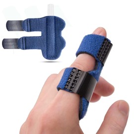 Longivia® Tutore Dito Regolabile Traspirante con inserto in metallo, Stecca Dito Mano per tutte le Dita, Tutore per Dito a Scatto