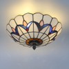 Skyweel 12 Inch Vintage Chandeliers Light Tiffany Style Stained Glass
