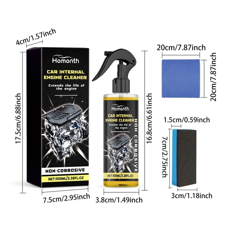 Hzutloer Engine Cleaner Spray- 6.76 Fl. oz（200ML）, Car, Pickup, Van,