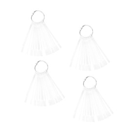 PACKOVE 50pcs Fan-Shaped Nail Art Display Cards Nail Tips for Manicure Colors Practice Polish Sample Plates for Salon and DIY Use