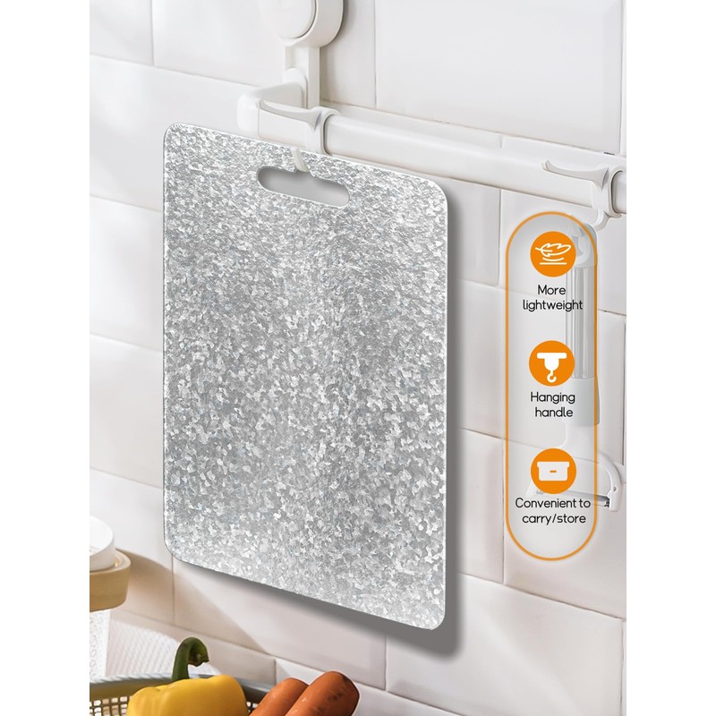 Titanium Cutting Board for Kitchen，Double Sided Pure Titanium Cutting Board，With