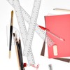 4 Pack Clear Plastic Ruler, Metric Rulers 30cm, 12 Inch