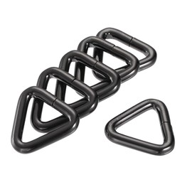 sourcing map Pack of 10 Triangle Ring Buckles 0.79 Inches (20 mm) Inner Width Metal for Bracelet Crafts DIY Dark Grey