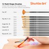 Shuttle Art Acrylic Paint, 42 Colors Acrylic Paint Set with