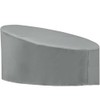 Pemberly Row Polyester Fabric Outdoor Canopy Daybed Cover in Gray