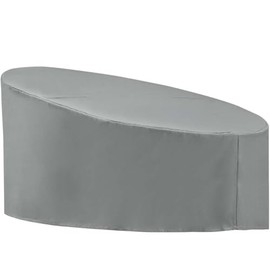 Pemberly Row Polyester Fabric Outdoor Canopy Daybed Cover in Gray