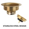 Solimeta Gold Kitchen Sink Drain, Stainless Steel Sink Strainers for