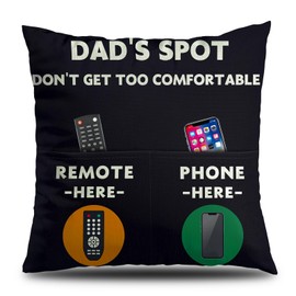 Christmas Dad Gifts for Dad from Daughter Son Wife Kids 18x18 Funny Throw Pillow Covers Mens Birthday Gifts for Men Him Who Have Everything Secret Santa Gift Ideas Stocking Stuffers Cadeau Homme Noel