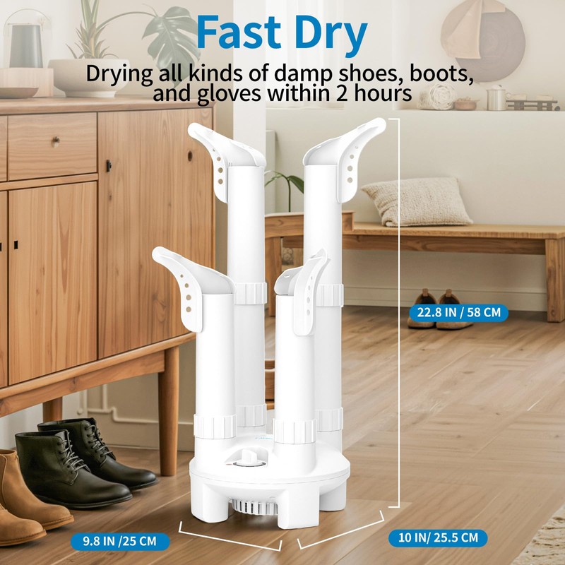 LAVIEAIR Boot Dryer, Shoe Dryer and Glove Dryer with Timer