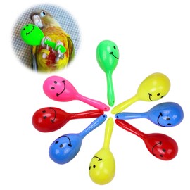 PAVIKE Maracas for Parakeet, Set of 8, Parakeet, Maracas, Toy, Bird, Neon Maracas, Toy, Small Bird, Bird Supplies, Bird Toy, Buddy Parakeet, Bird Tent