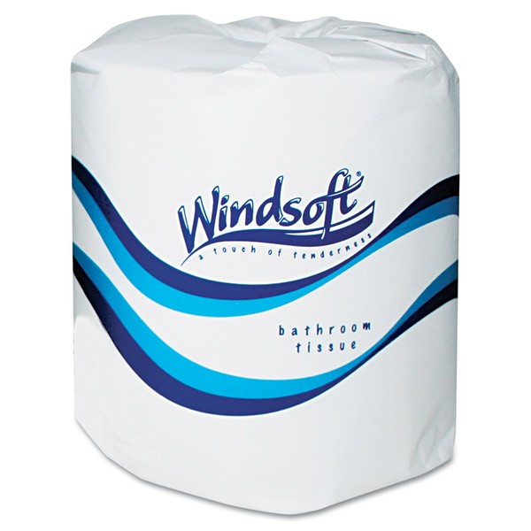Windsoft 2400 Facial Quality Toilet Tissue, 2-Ply, Single Roll (Case of 24)