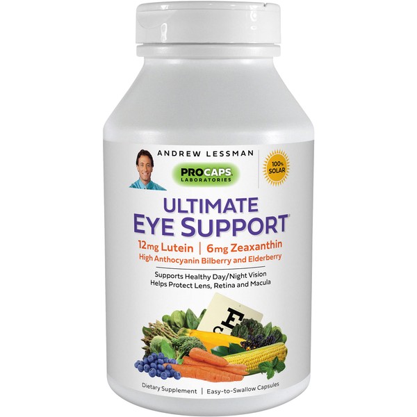 ANDREW LESSMAN Ultimate Eye Support 360 Softgels - 12mg Lutein, 6mg Zeaxanthin, Bilberry, Key Nutrients to Support Eye Health and Promote Healthy Vision. No Additives. Easy to Swallow Softgels