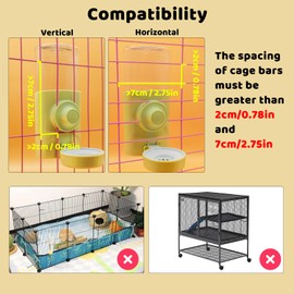 Rabbit Water Bottle, 600ml/21oz Hanging Water Dispenser Feeder Cage Crate Hutch Bunny Puppy Cat Chinchilla Ferret Guinea Pigs Squirrel Hedgehog (Green)