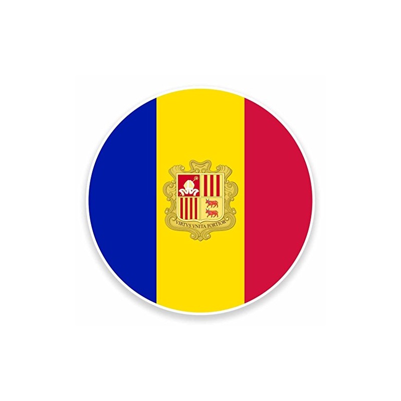 2 x 10cm/100mm Andorra Flag Window Cling Sticker Car Van