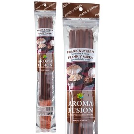 Aroma Fusion 19" Jumbo Hand Dipped Premium Incense (10-Stick Pack) - Choose Your Scent (Frank & Myrrh)