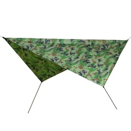 NUZAMAS 230 x 210cm Waterproof Rain Fly Tent Camping Tarp Sunshade Picnic Mat Footprint Hammock Shelter for Outdoor Hiking Picnic Beach