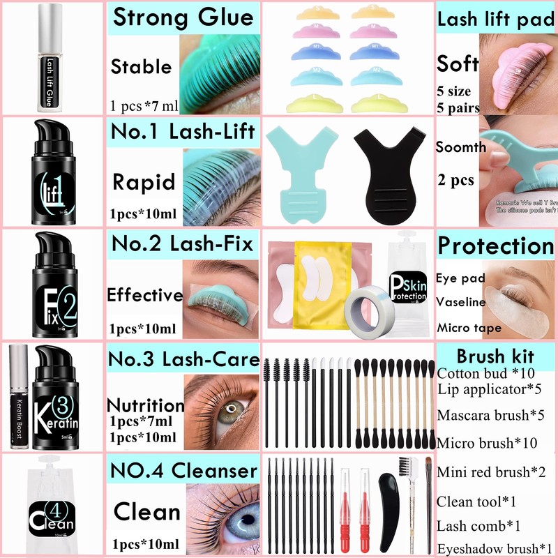 Liber Beauty Lash Lift Kit, Eyebrow Lamination kit Professional Salon