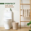 84ECO 3 Gallons White Wicker Trash Can with Lid and