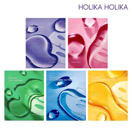 Holika Holika [4 Sheets] The Real Gel Mask 5 Types Hyaluronic (2 Sheets) / [4매] 더 리얼 겔 마스크 5종 히알루로닉 (2매)