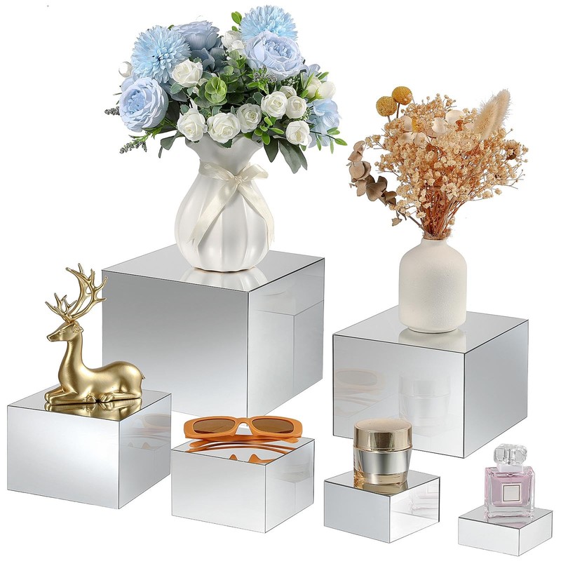 Geelin 6 Pack Acrylic Risers for Display Acrylic Cube Boxes