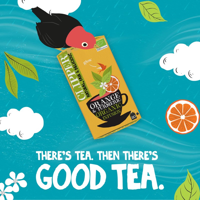 Clipper Organic Turmeric & Orange Infusions Fruit Teabags / 80