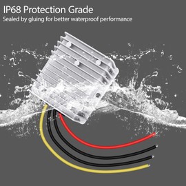 LeMotech DC 12v to 24v Converter 5A 120W Step Up Converter Voltage Reducer IP68 Waterproof Transformer for Golf Cart Truck Boat Vehicle