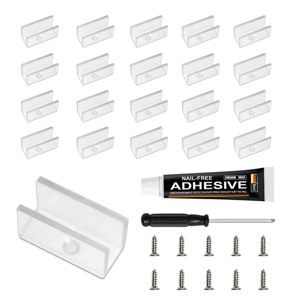 MOLIONS Neon Rope Light Mounting Brackets, Clear Fixing Clips with