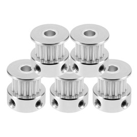 MOOTVGOO 5pcs GT2-20 Teeth Timing Belt Pulley Aluminum Gear Wheel 5mm Bore 6mm Width for 3D Printers Timing Pulley 3D Printer Accessories Synchronous Wheel