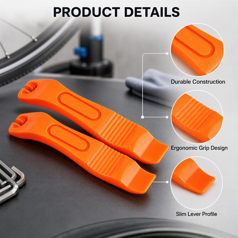 EXQUIMA 2 PCS Tyre Levers, Bicycle Tyre Removal Tools for